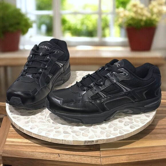 Vionic Walker Classic Men’s 11 Wide Leather Walking Shoes Orthotic Support Comfy - Picture 1 of 13